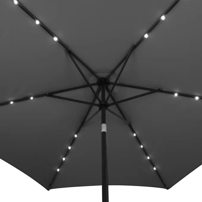 Deuba Umbrelă solară LED Miami Ø270 cm - antracit