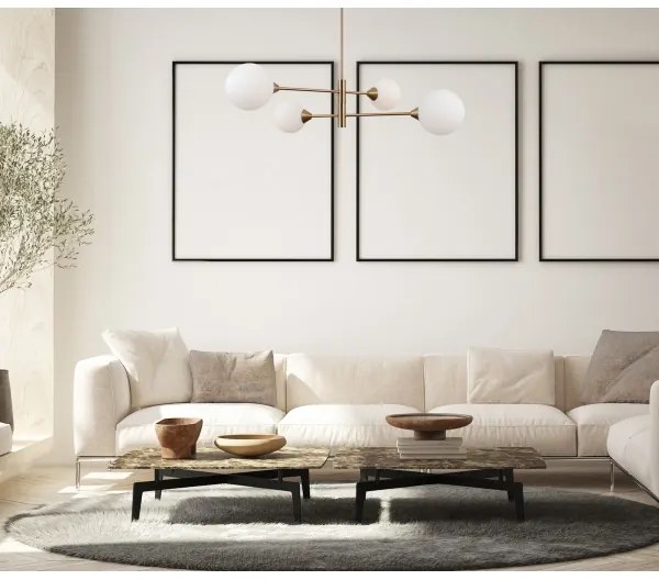 Lustră pe tijă EVORA 4xG9/5W/230V alamă ITALUX PND-55342-4-HB