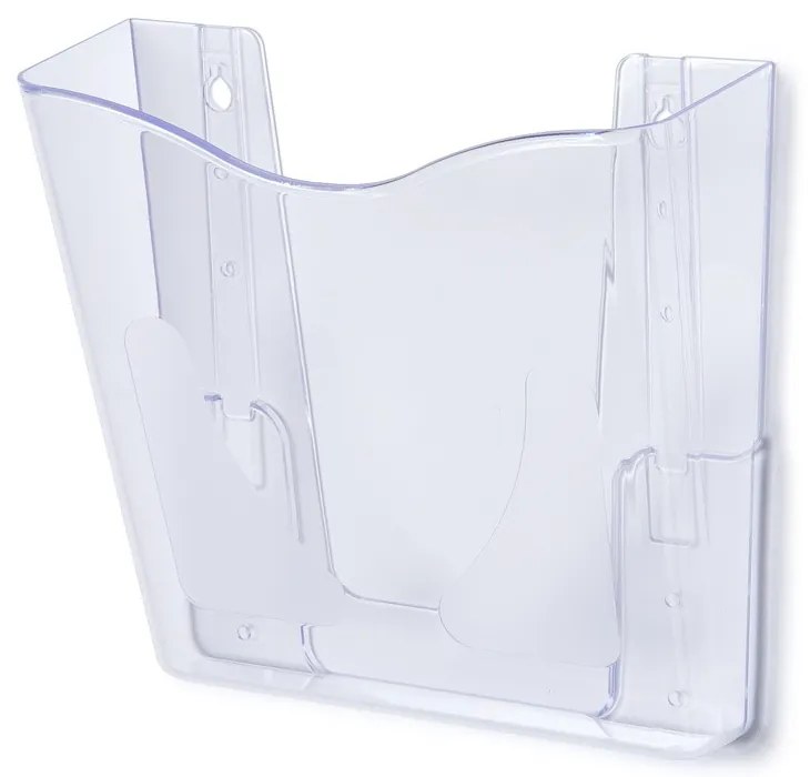 Suport pentru pliante A4, pe perete, transparent