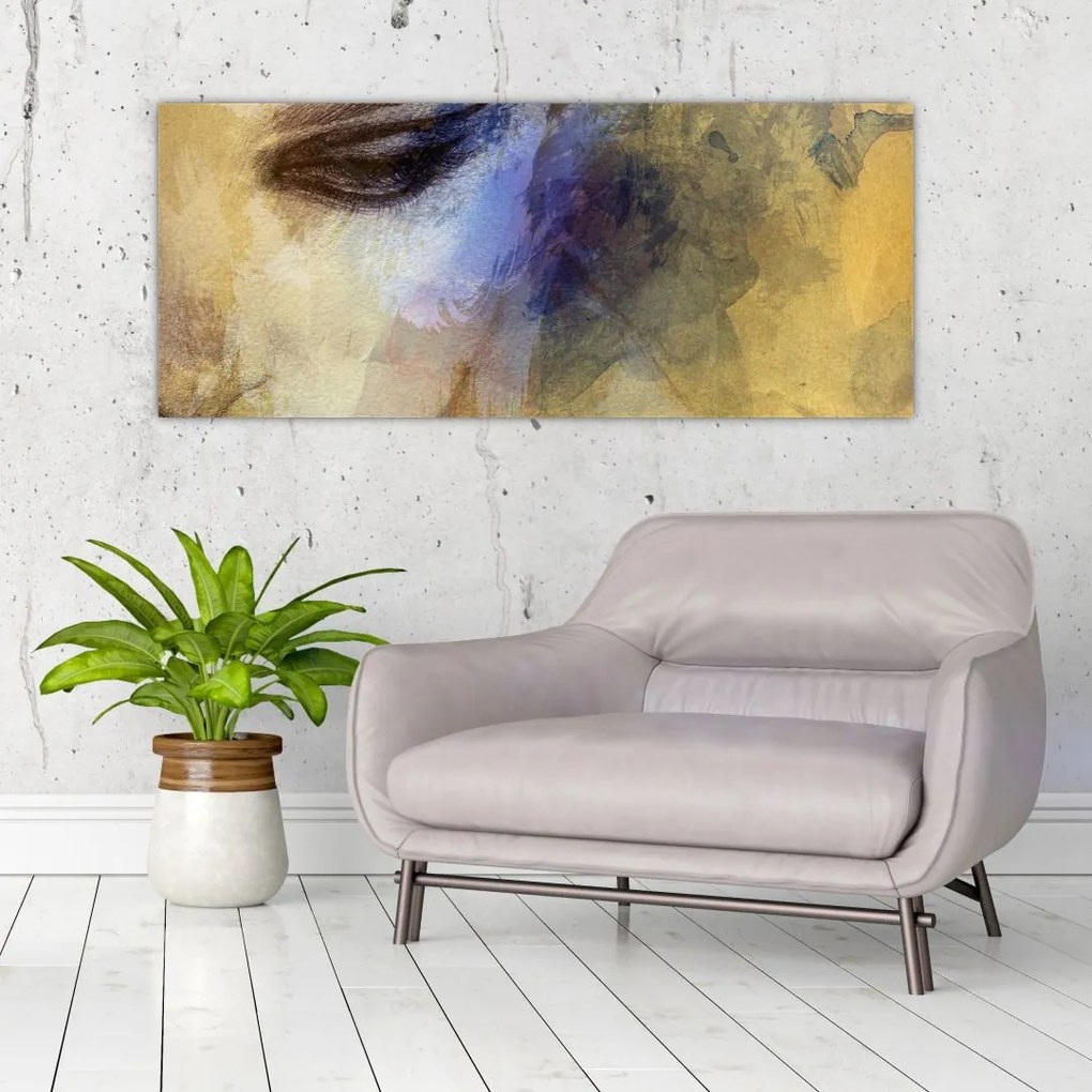 Tablou - Portretul femeii, desen (120x50 cm)
