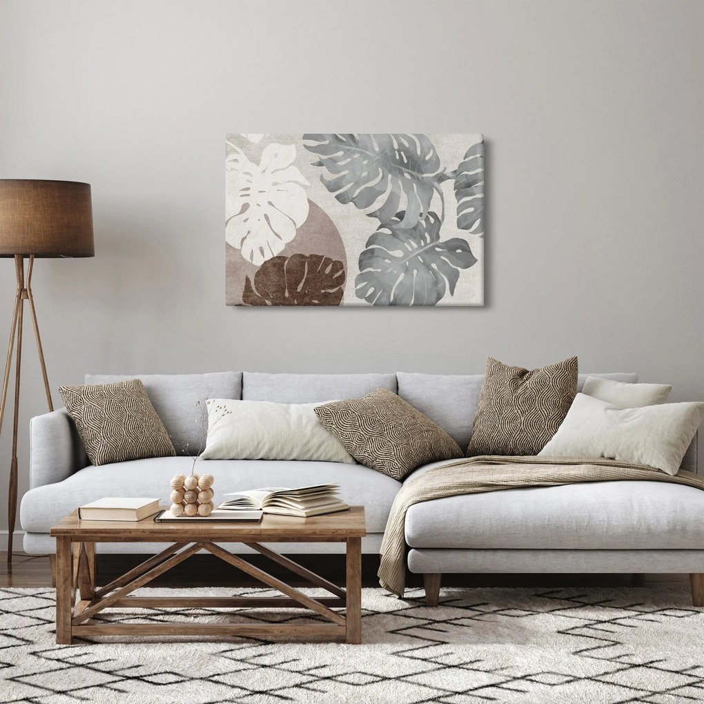 Tablou - Design cu frunze (90x60 cm)