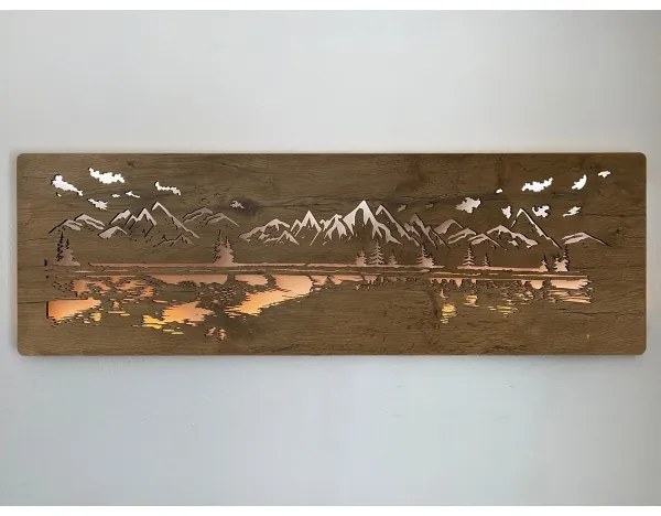 Li-Go 4778/A/4 - Decorațiune LED de perete LED/10W/5V 30000 mAh 120x40 cm stejar