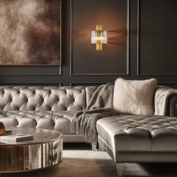 Aplica de perete MARGOT, 2 x E14, 40 W, 230 V, auriu