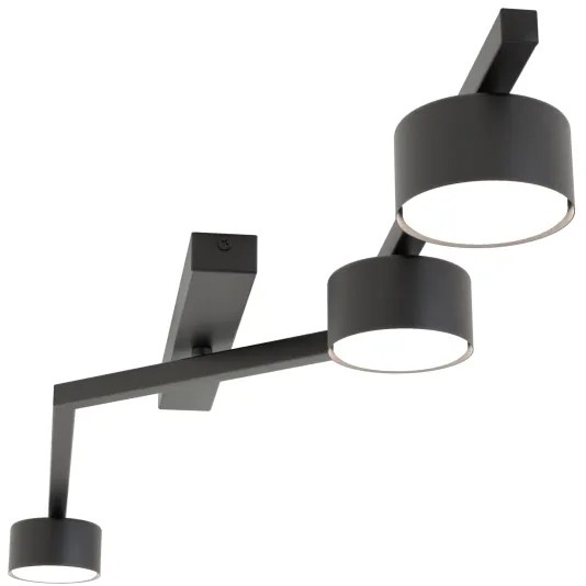 Plafonieră SKAN 3x GX53/12W/230V neagră