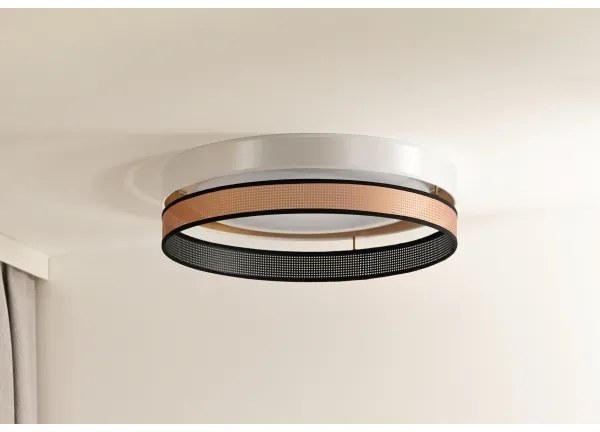 Duolla- Plafonieră LED ROLLER DUO SHINY LED/24W/230V d. 45 cm alb/cupru