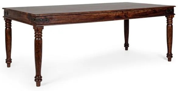 Masa dining pentru 8 persoane maro din lemn de Acacia, 200 cm, Jaipur Bizzotto