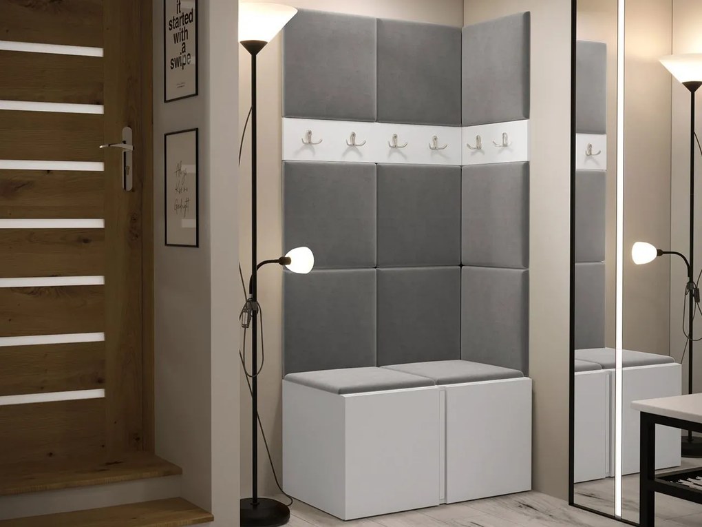Mobilier hol Tovenaz I (Alb + Gri) . 1104763