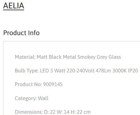 Aplica de perete LED design modern AELIA