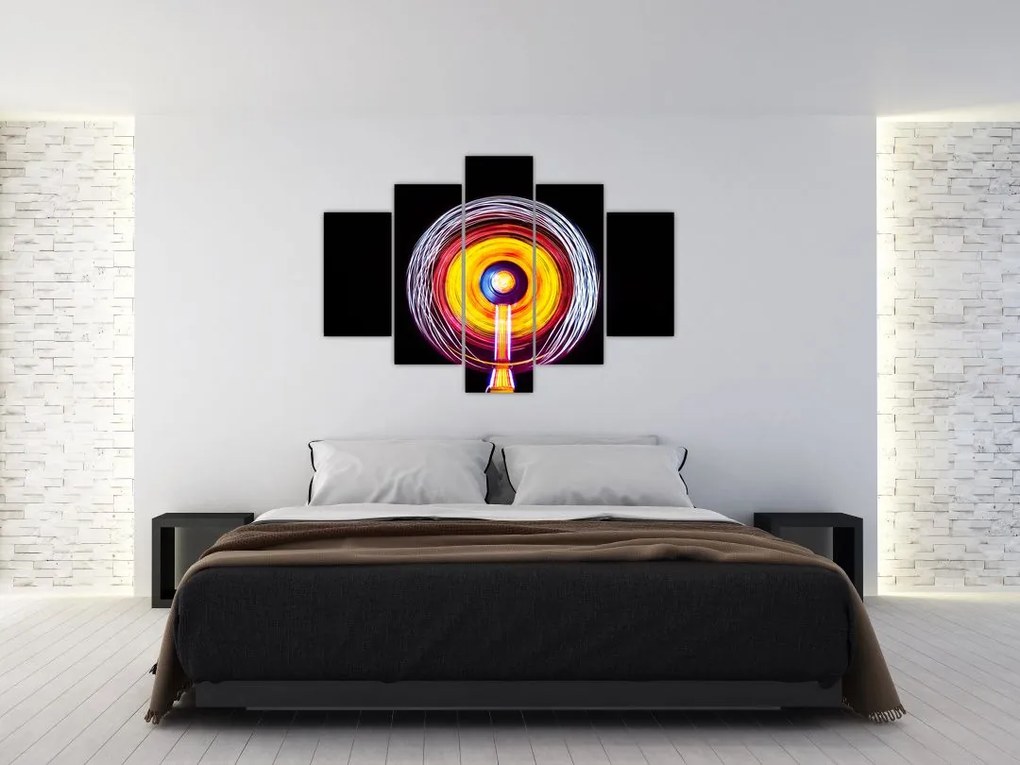 Tablou cu lumini în cerc (150x105 cm)