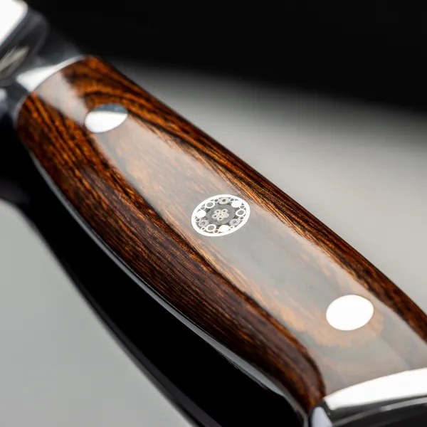 Gudaro - Cuțit de bucătărie din oțel Damasc FENG 3,5", 67 de straturi de oțel, lungime 9,5 cm