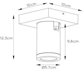 Spot LED dimabil TAYLOR 1xGU10/5W/230V IP44 Lucide 09930/05/31
