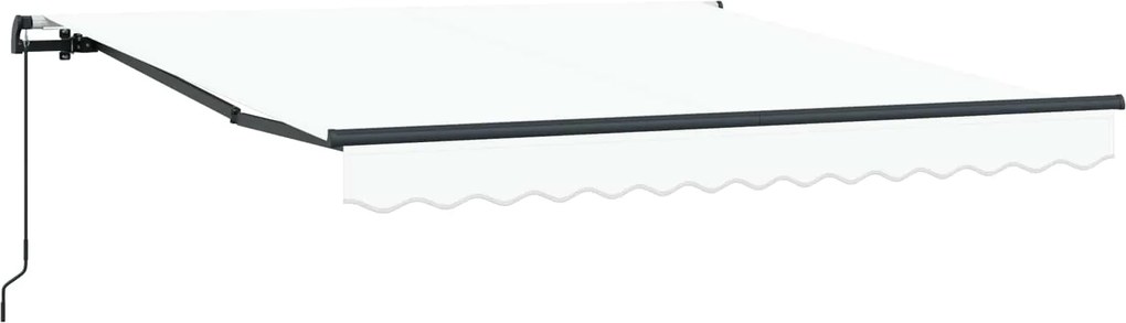 vidaXL Cortina Retractabilă Manual Alb 350 x 250 cm Poliester și oțel