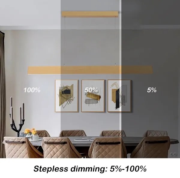 Brilagi - Lustra LED cu dimmer pe cablu SLIMLINE LED/40W/230V 3000-6000K decor stejar + telecomandă