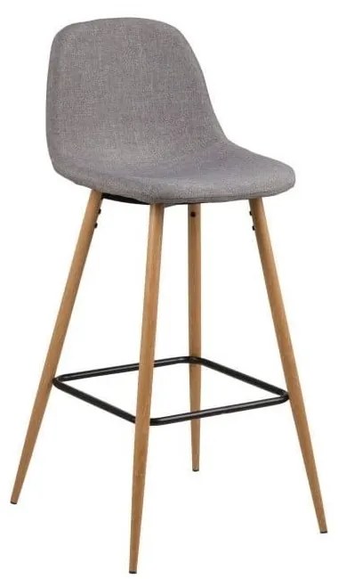 Set 2 scaune pentru bar Actona Wilma Barstool Vintage, gri deschis