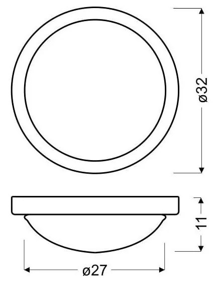 Plafonieră gri cu abajur din sticlă ø 32 cm Roda – Candellux Lighting