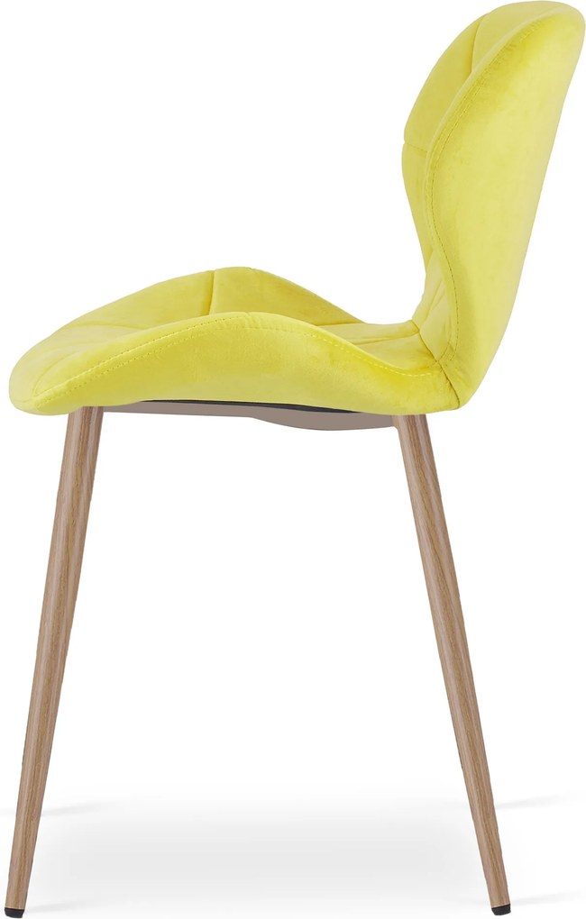 Scaun de masa MANGO VELVET, galben