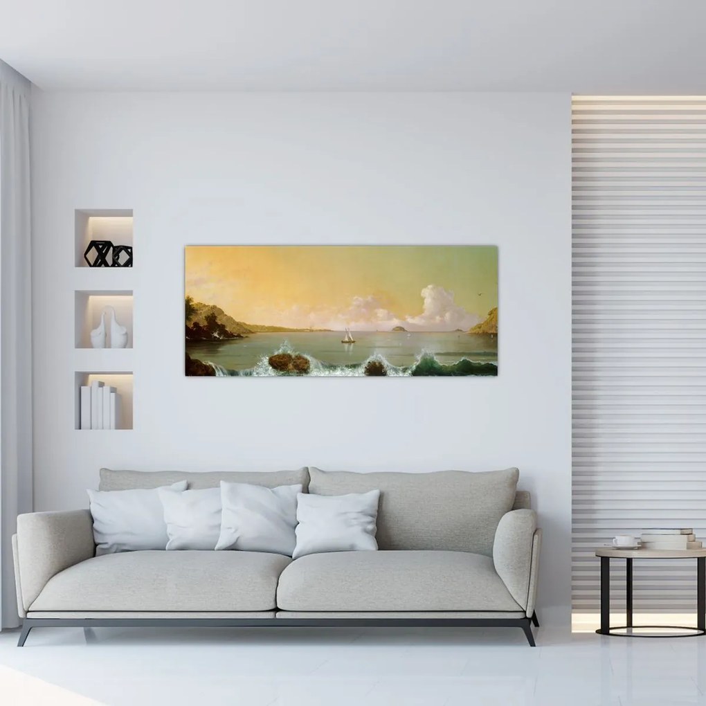 Tablou - Martin Johnson Heade, Rio de Janeiro Bay, reproducere (120x50 cm)