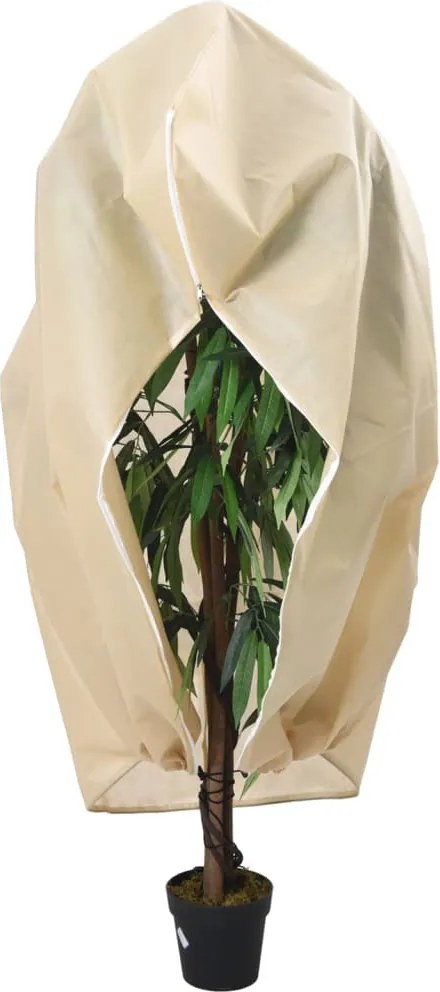 vidaXL Protecție de fleece pt plante, cu fermoar, 70 g/m², 3,93x3 m