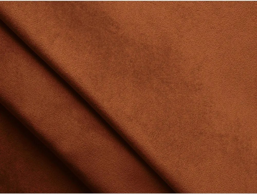 Pat matrimonial teracotă tapițat cu spațiu de depozitare cu somieră 160x200 cm Lemi – Makamii