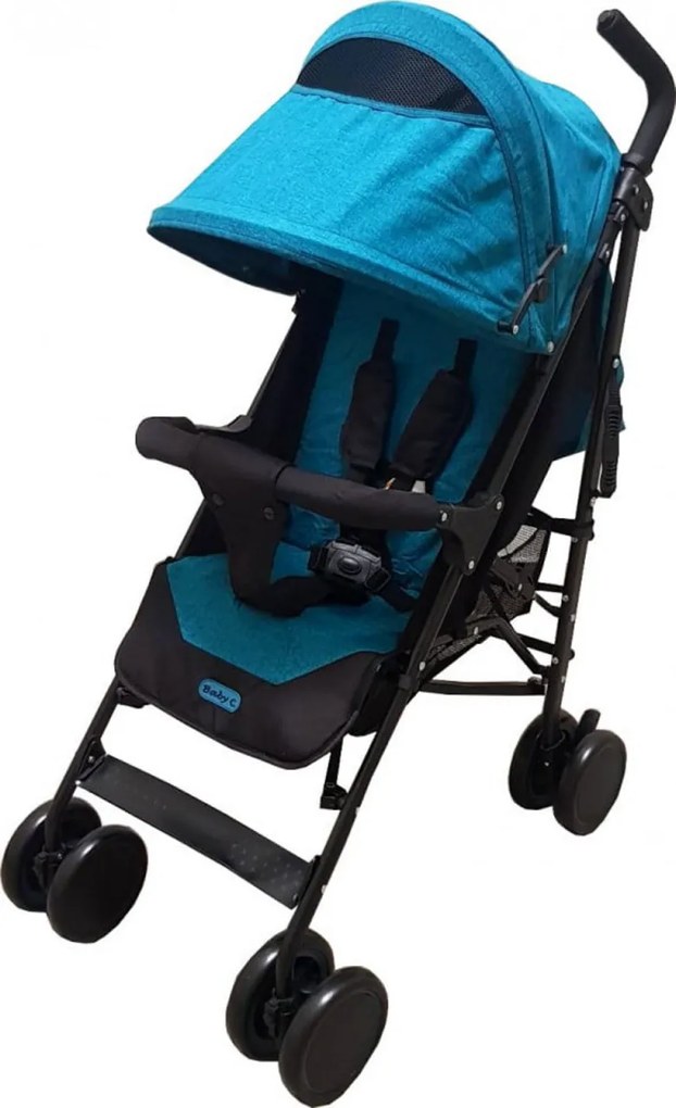 Carucior sport tip umbrela Baby Care™ PRO 803B, Spatar reglabil in 7 trepte, Pozitie somn, Amortizoare, Frana picior, Pliabil, Turquoise