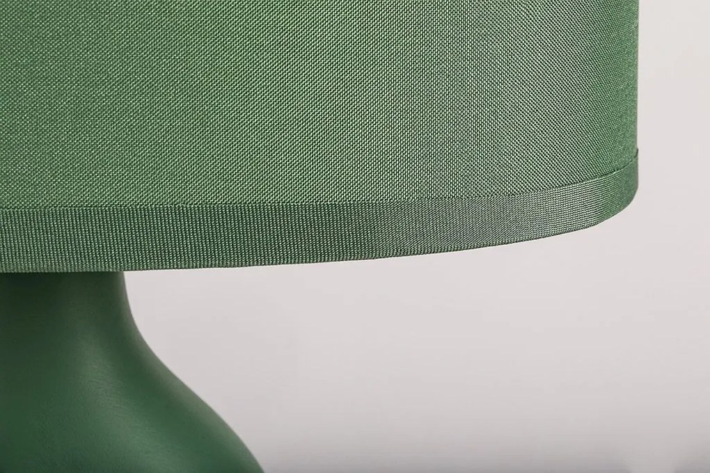 Lampa de masa ceramica si abajur verde Sylira