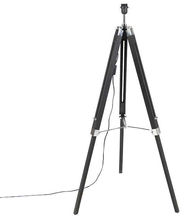 Lampă de podea neagră fără abajur - Tripod