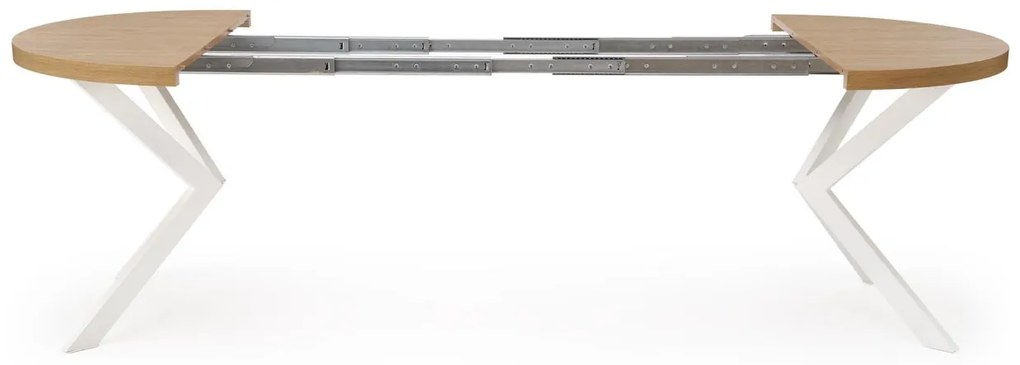Masa extensibila Peroni stejar auriu/alb - L100-250 cm