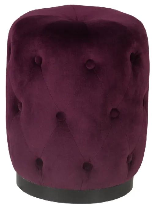 Puf catifea mov inchis Ø36xH47cm Velvet Purple