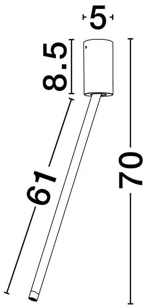 Plafoniera/Spot LED reglabil stil minimalist ORNOS alb H-70cm