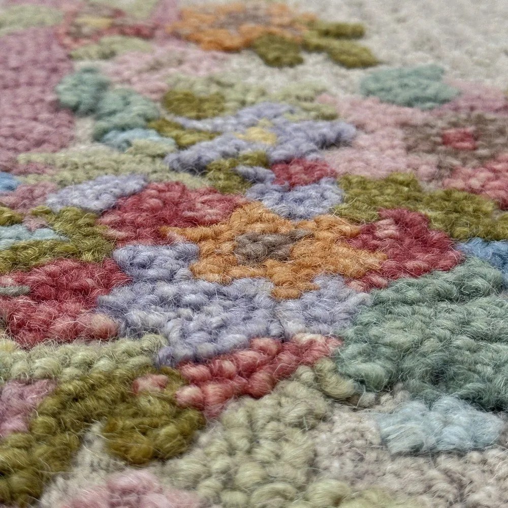 Covor țesut manual din lână 200x300 cm Elise Floral – Flair Rugs