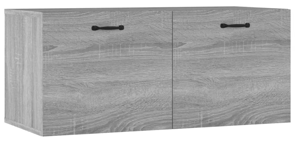 817607 vidaXL Dulap de perete, gri sonoma, 80x36,5x35 cm, lemn compozit