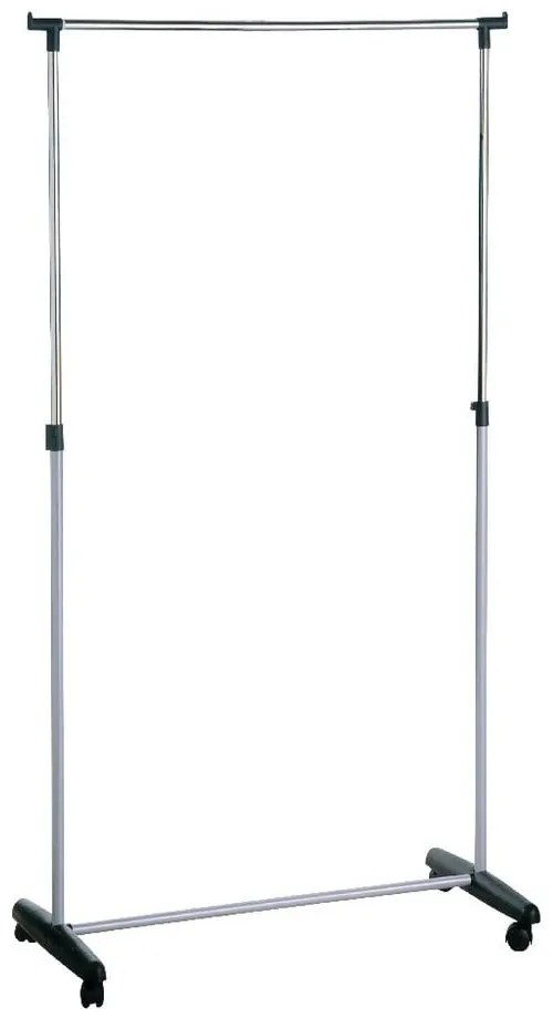 Suport pentru haine argintiu telescopic/cu roți din metal – Premier Housewares