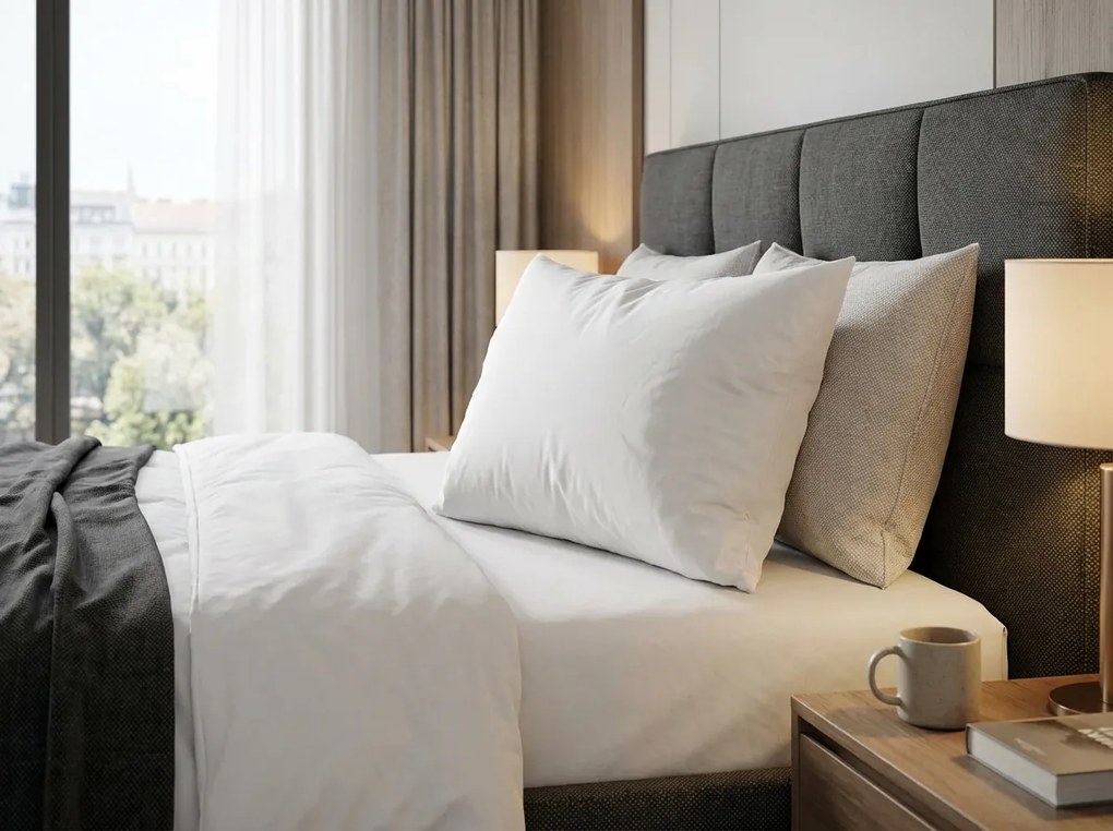 Fata de perna saten damasc 40x50 cm albă