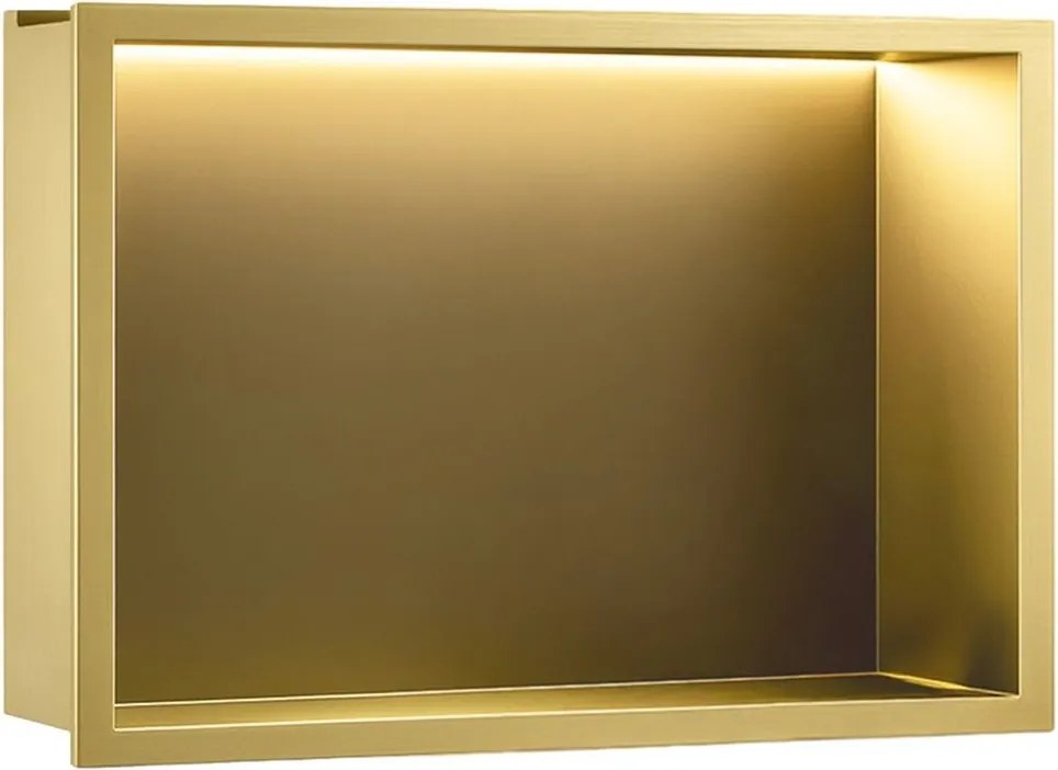RAFT BAIE INCASTRAT PERETE LED 30x45 brush gold