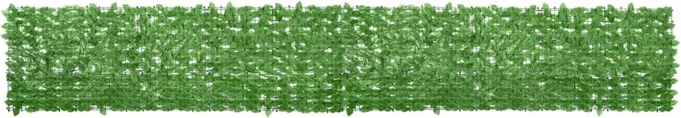 vidaXL Paravan de balcon, frunze verzi, 500x75 cm