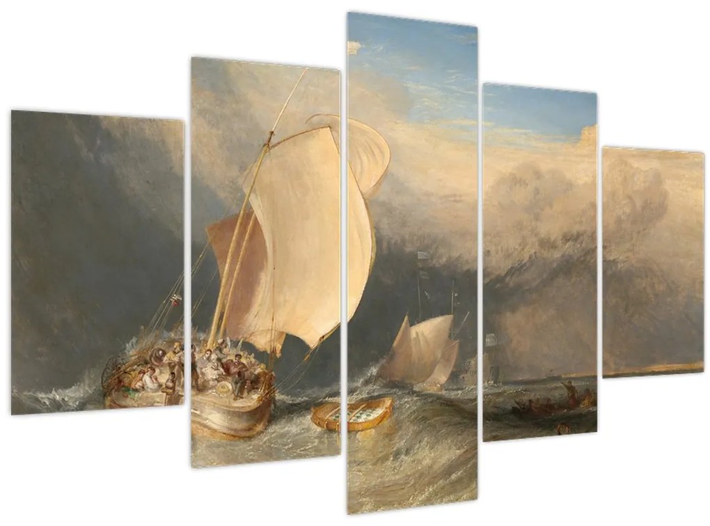 Tablou - William Turner, Fishing Boats with Hucksters Bargaining for Fish, reproducere (150x105 cm)