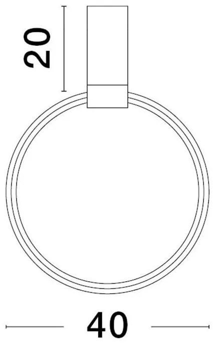 Lustra/Plafoniera LED ajustabila design modern GARVE Black 40cm