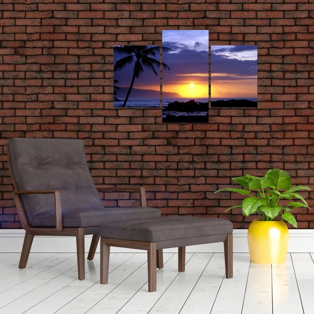 Tablou cu apus de soare deasupra mării (90x60 cm)