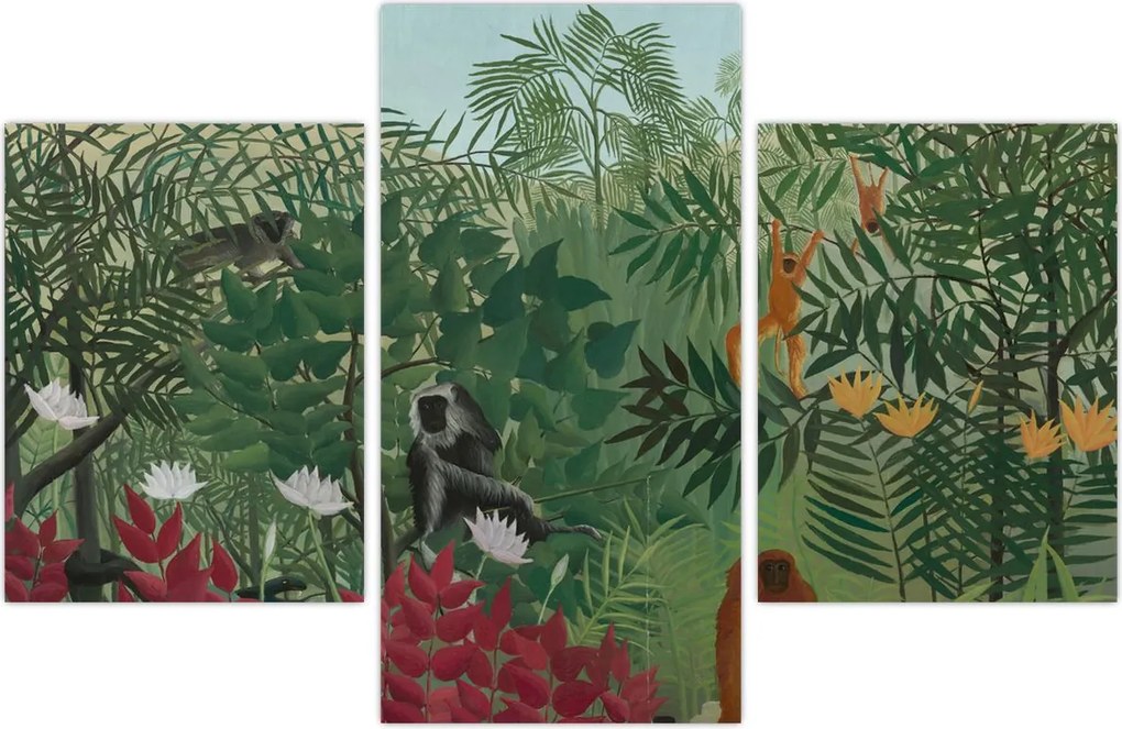 Tablou - Henri Rousseau, Tropical Forest with Monkeys, reproducere (90x60 cm)