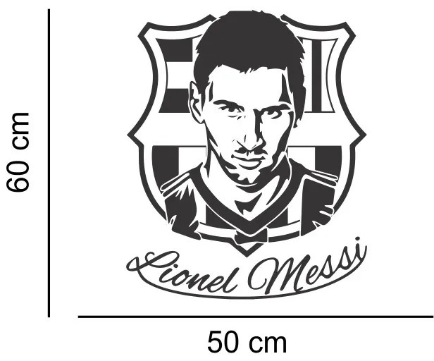 Sticker perete Silueta Lionel Messi