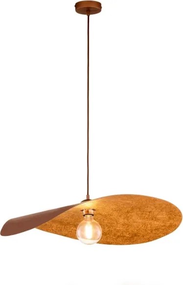 Lustră suspendată pe cablu LEAF 1xE27/15W/230V maro/cupru