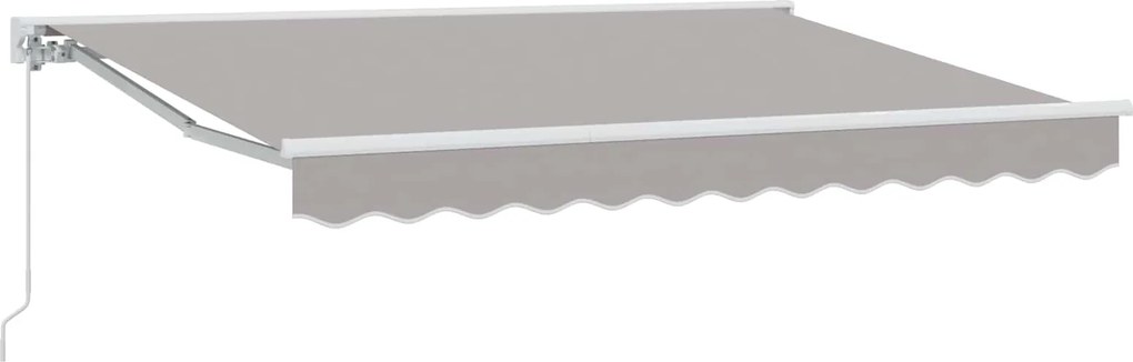 vidaXL Copertină retractabilă manuală Gri deschis 3 x 2,5 m