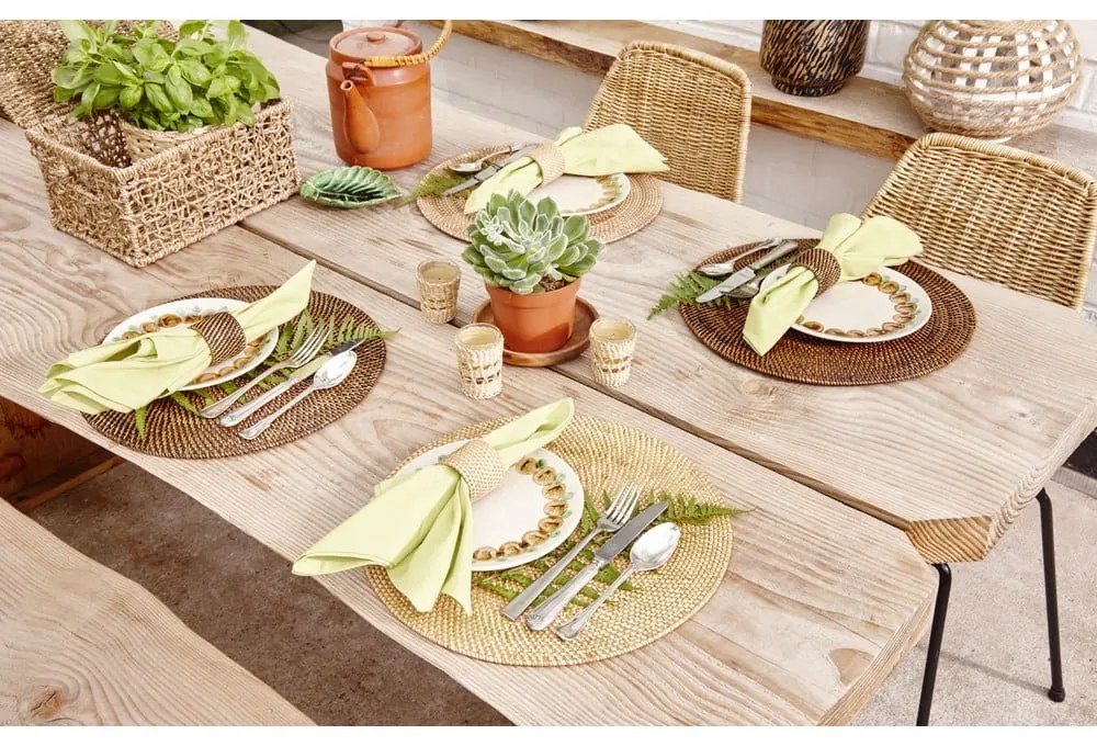 Suport din ratan pentru farfurie Tiseco Home Studio, ⌀ 36 cm, natural