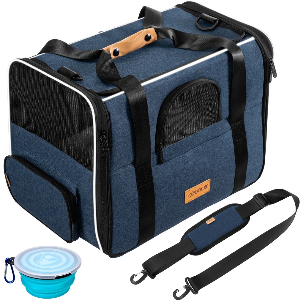 Deuba Geantă portabilă pentru pisici 44x34x31 cm - albastru