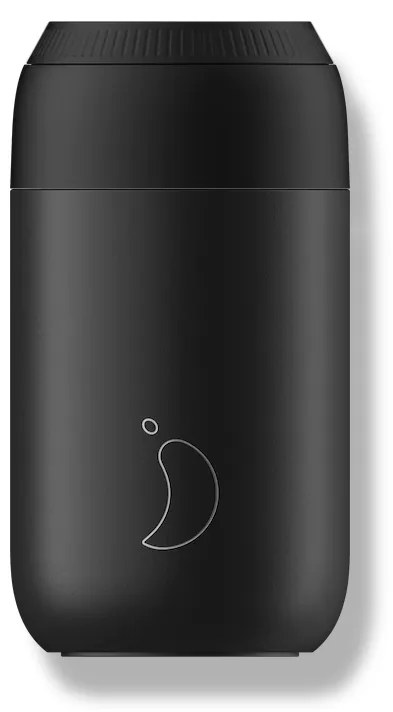 Cană termică Chilly's Bottles - negru abis 340 ml, colecția Series 2