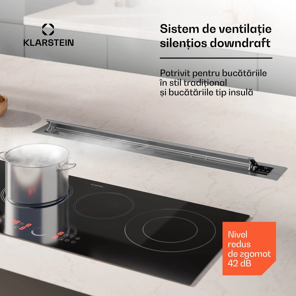 Klarstein Brisa, hotă 90 cm, oțel inoxidabil, 710 m³/h, A+