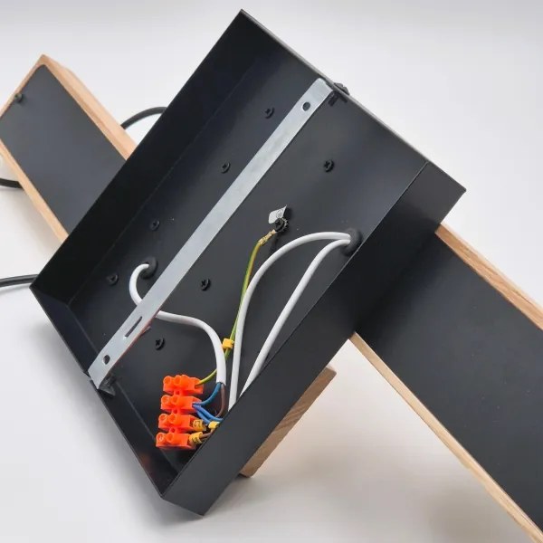 Lustră pe cablu CORTINA 2xE27/15W/230V + 2xG9/5W/230V negru/stejar