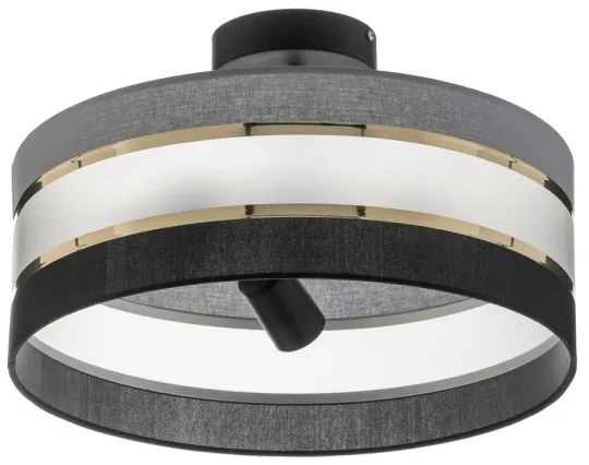 Lustră pe tijă HELEN 3xE27/15W/230V neagră/gri/aurie