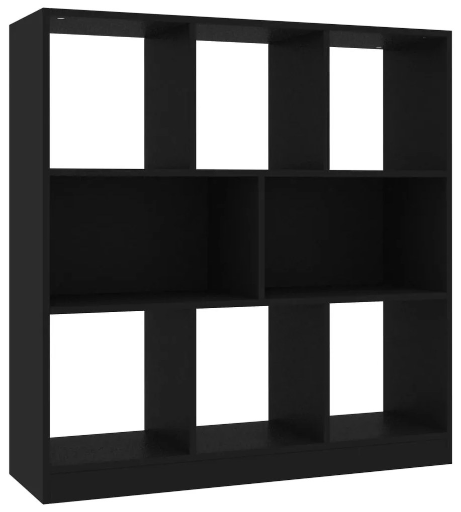 800172 vidaXL Bibliotecă, negru, 97,5x29,5x100 cm, lemn prelucrat