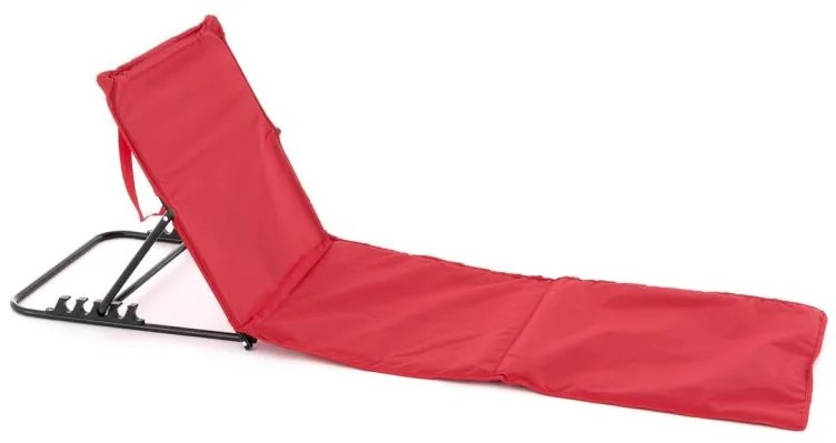 Covor de plajă reglabil cu spătar - roșu